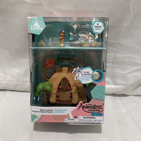 Disney Animators’ Collection Littles Moana Motunui Island Playset 8 Pc Toy Set - Picture 2 of 10
